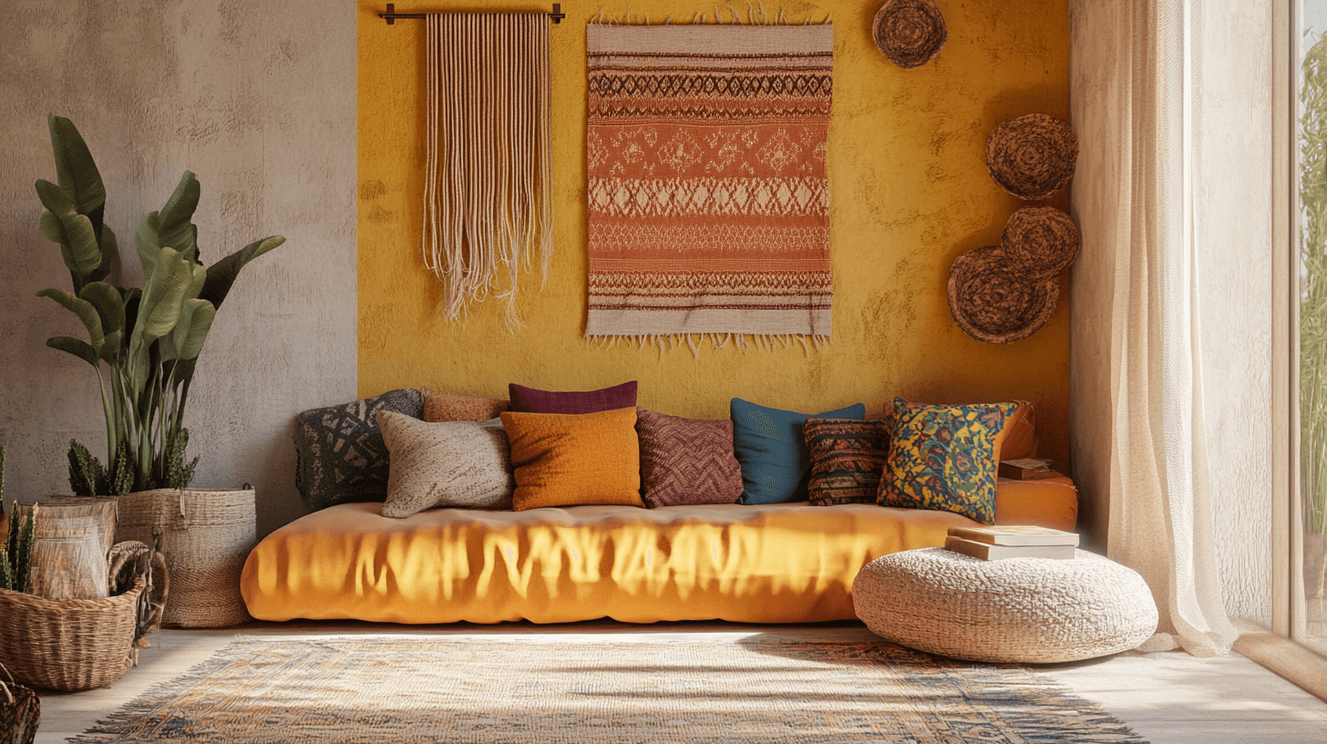 Kolory i materiały w stylu Nomadic Boho