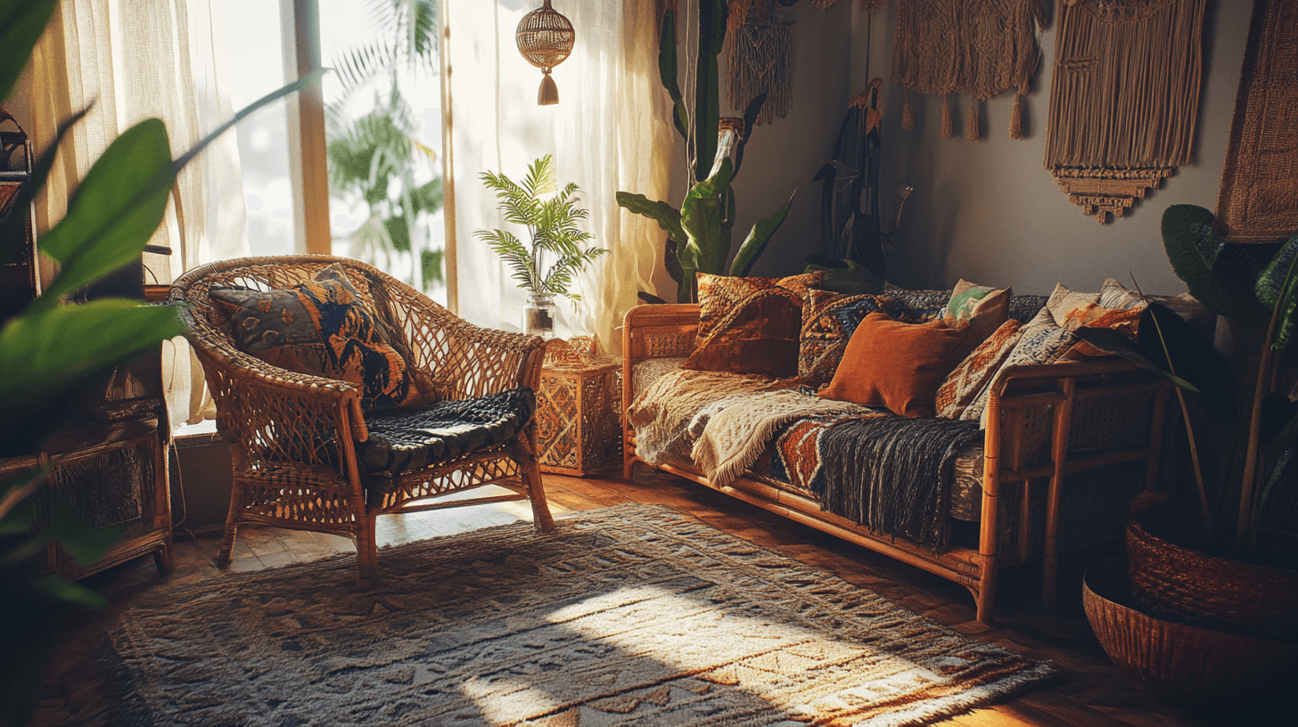 Tropikalne Boho: Tropikalne wzory i naturalne materiały w harmonii