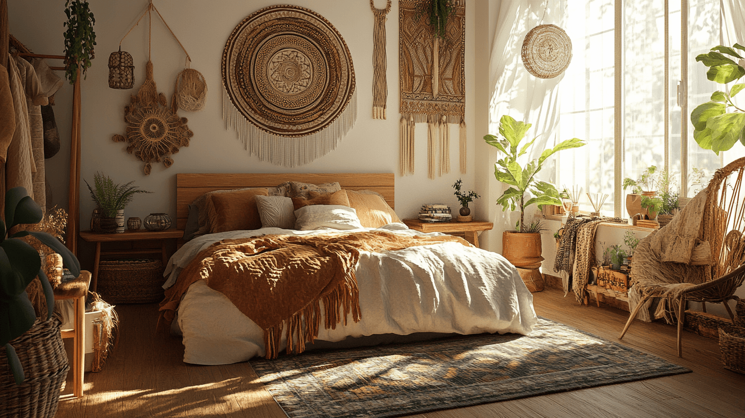 Sypialnia w stylu boho: zrelaksowana i indywidualna
