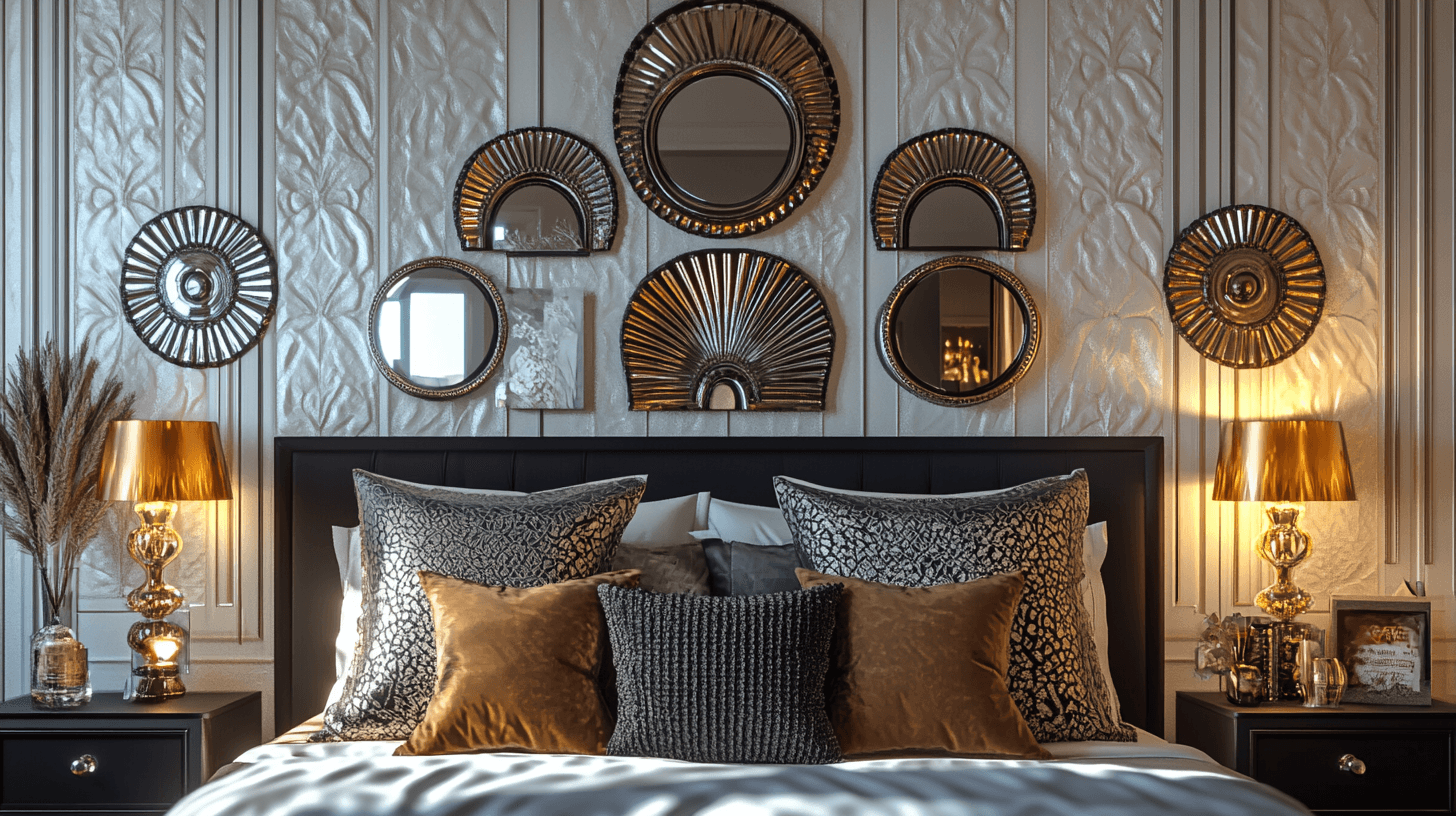 Dekoracja w sypialni w stylu Art-Deco: Dodaj glamour akcenty