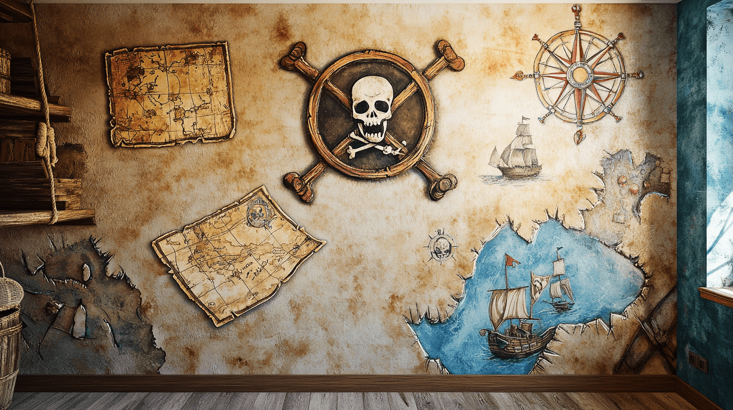 Dekoracja ścian: Kreatywne pomysły dla małych piratów
