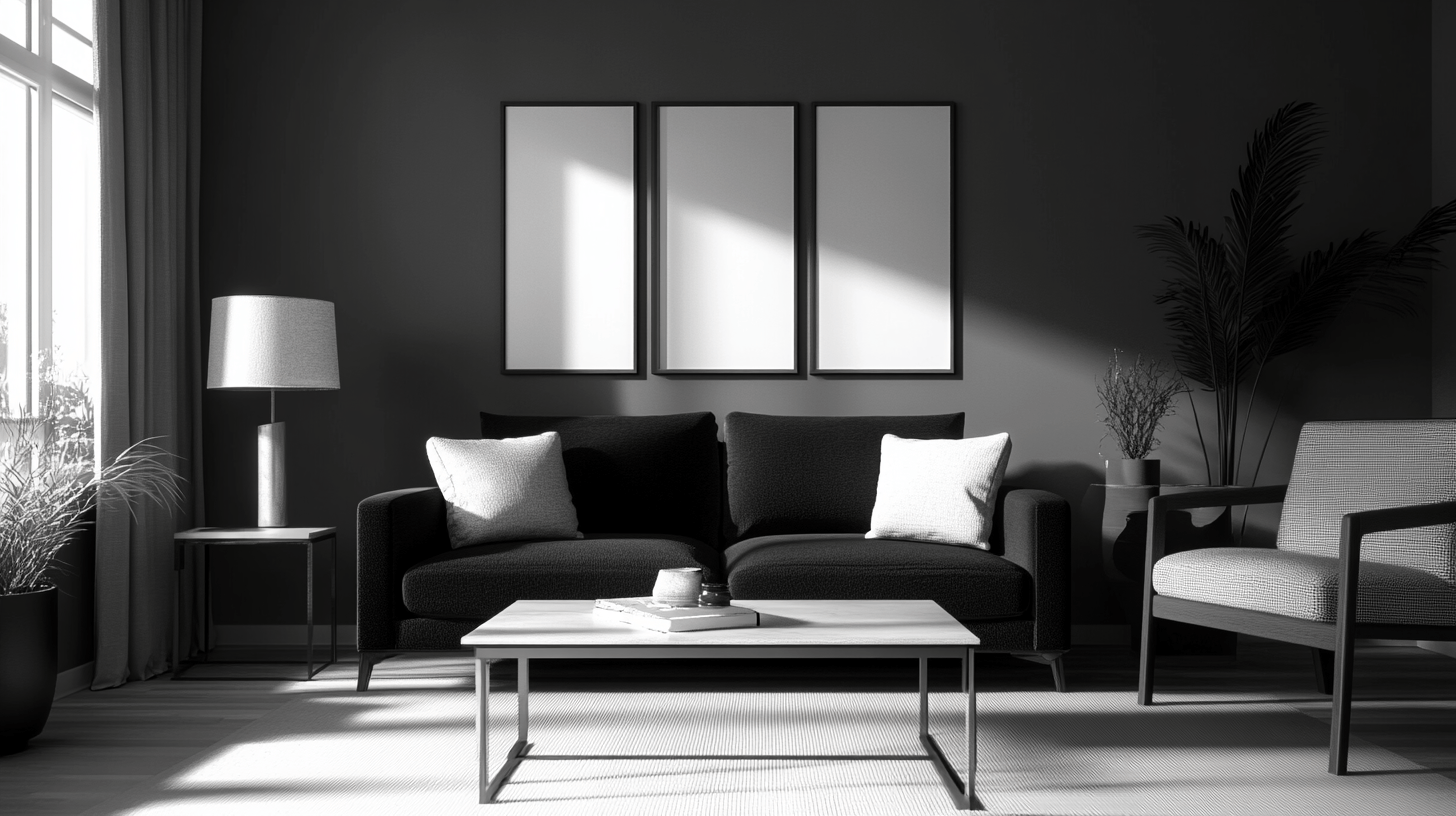 Meble i dekoracje do monochromatycznego konceptu mieszkalnego