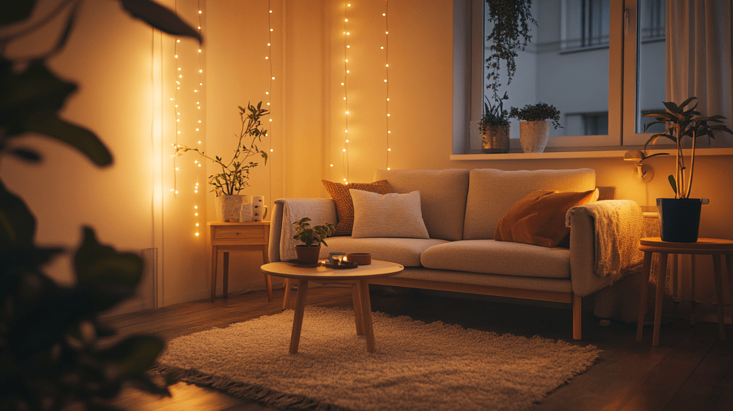 Salon w stylu Hygge: minimalizm spotyka przytulność