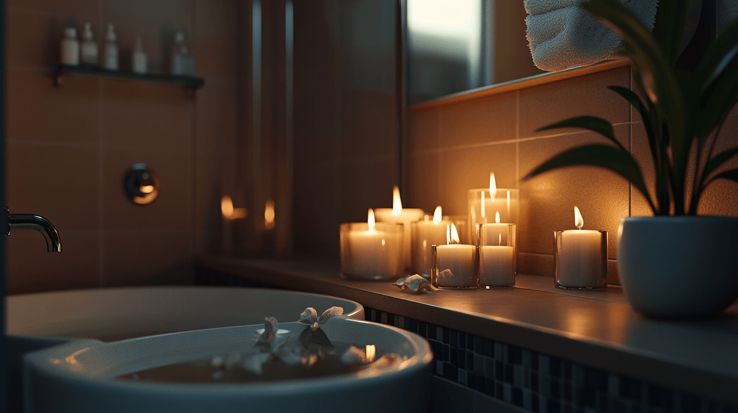 Świece w łazience: oaza wellness w domu