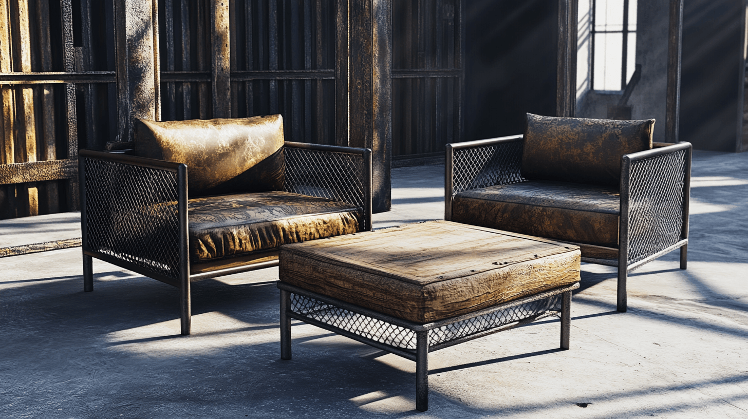 Meble w stylu Industrial Glamour