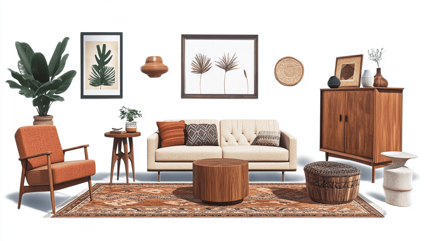 Meble w stylu boho-mid-century