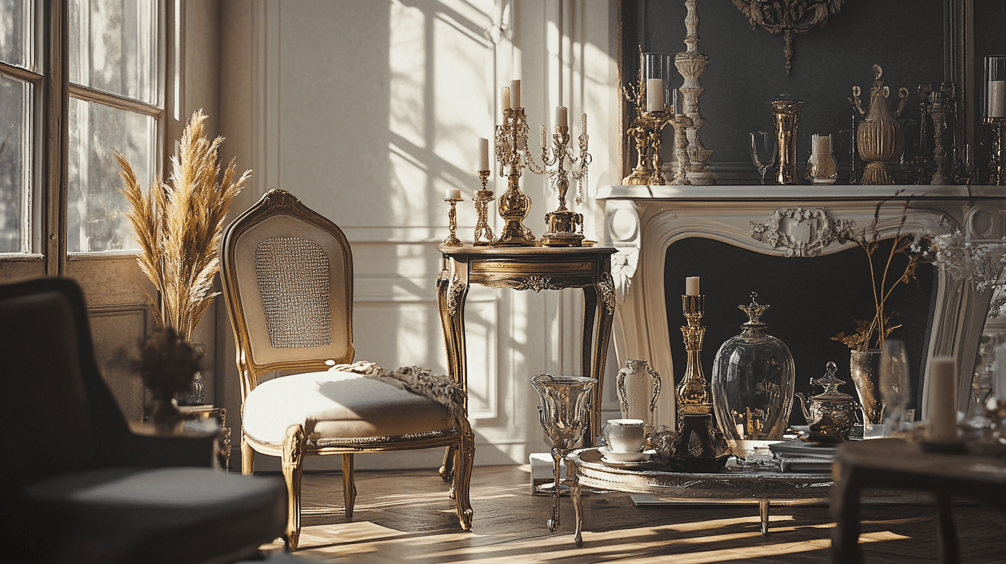 Dekoracje do stylu Vintage Glam
