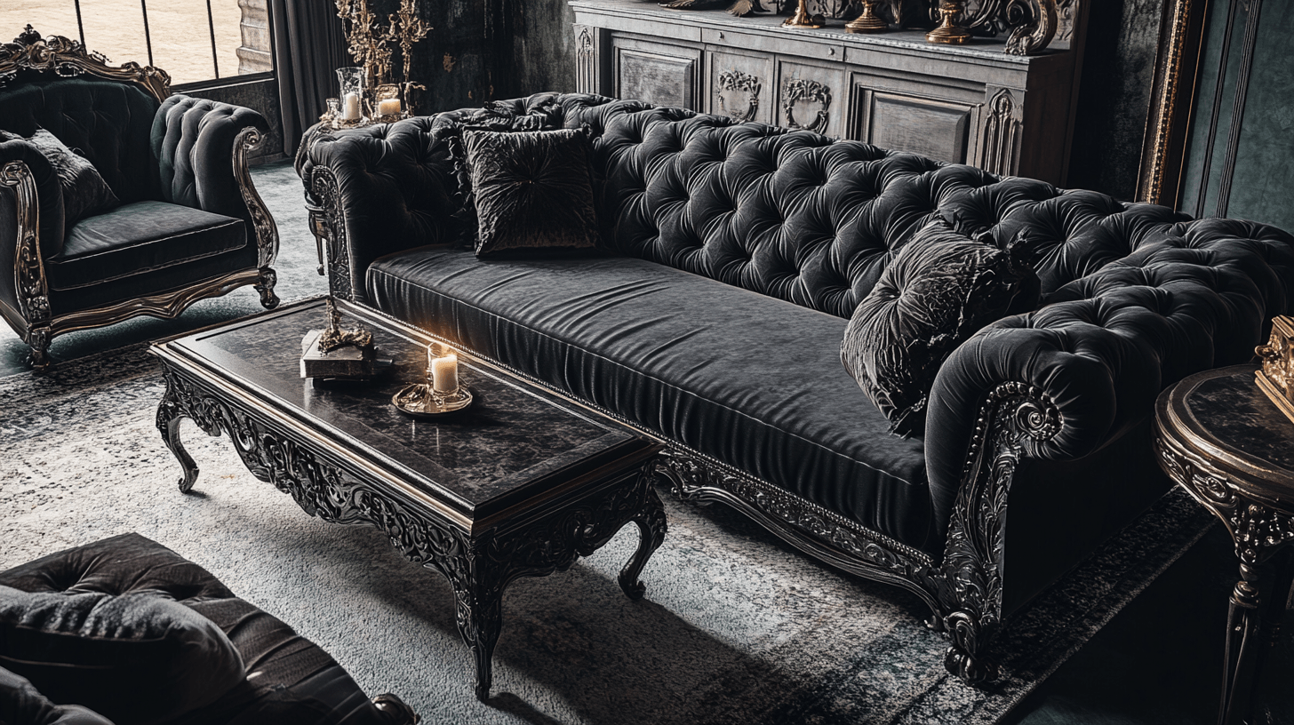 Meble w stylu Gothic Chic: Ciemne i okazałe