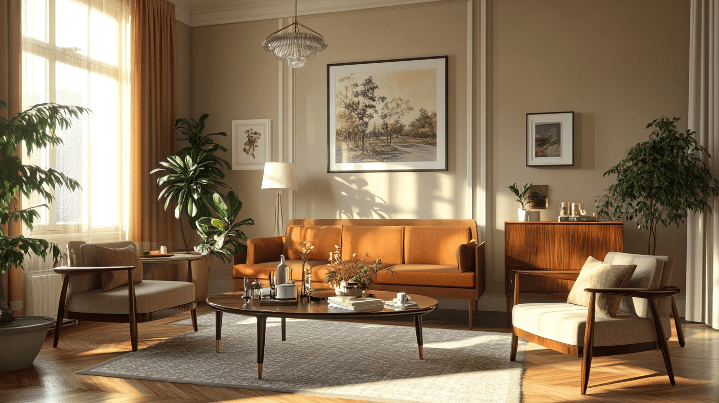 Salon w stylu Mid-Century: klasyki w nowej interpretacji
