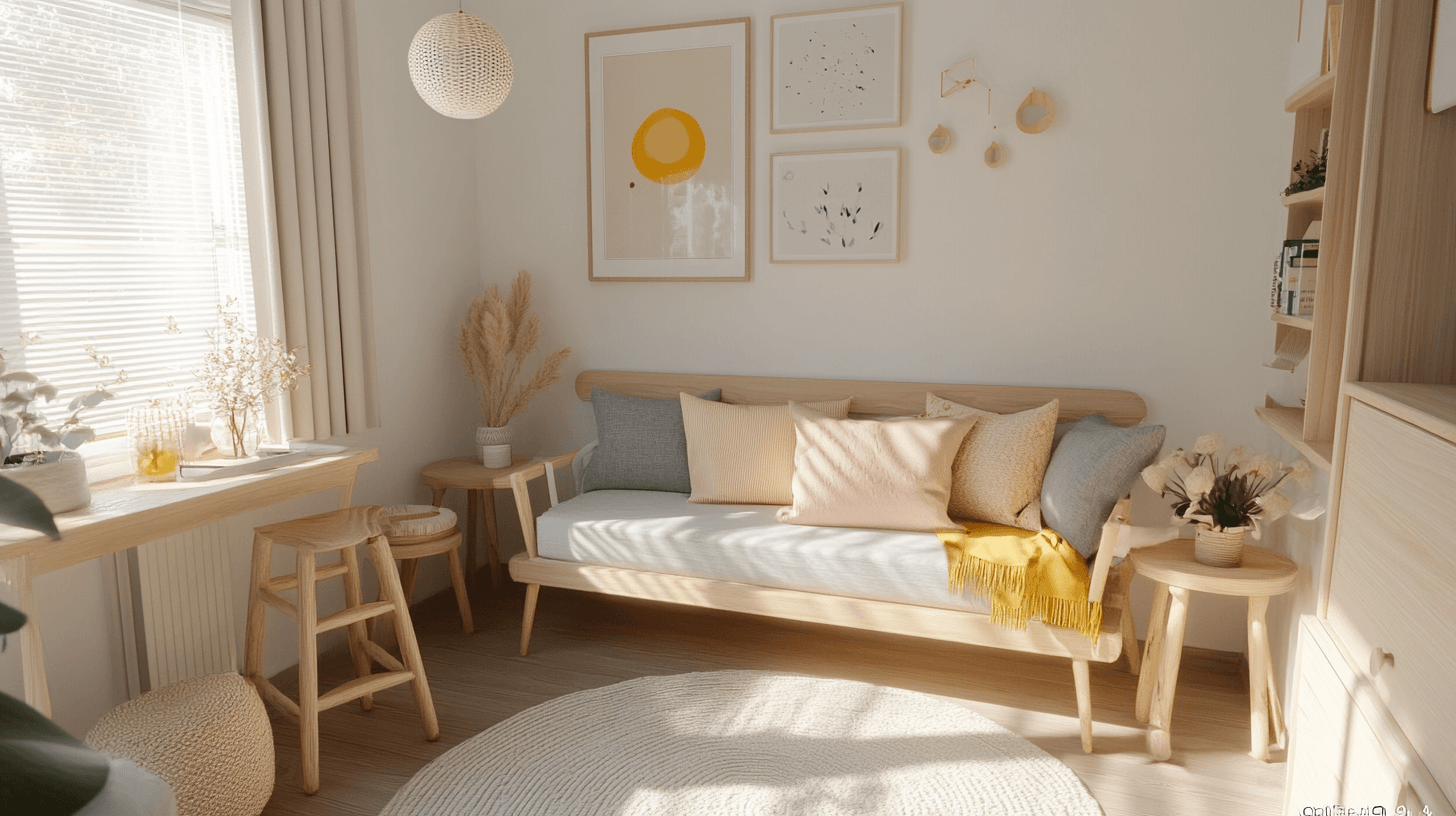 Pokój gościnny w stylu skandynawskim: minimalistyczny i przytulny