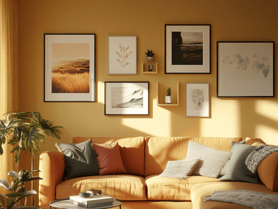 Bilderwände gestalten: Kunstwerke und Fotos inszenieren