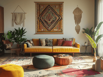Boho-Mid-Century-Mix: Idealne przełamanie stylu