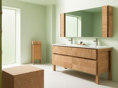 Szybko rosnące, zrównoważone mieszkanie: Meble z bambusa, korka i konopi