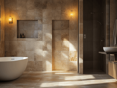 Kamień naturalny w łazience: elegancki i trwały